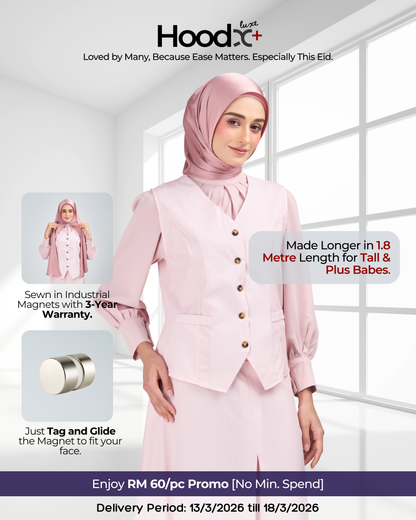 HoodX⁺Plus Luxe in Dahlia Pink