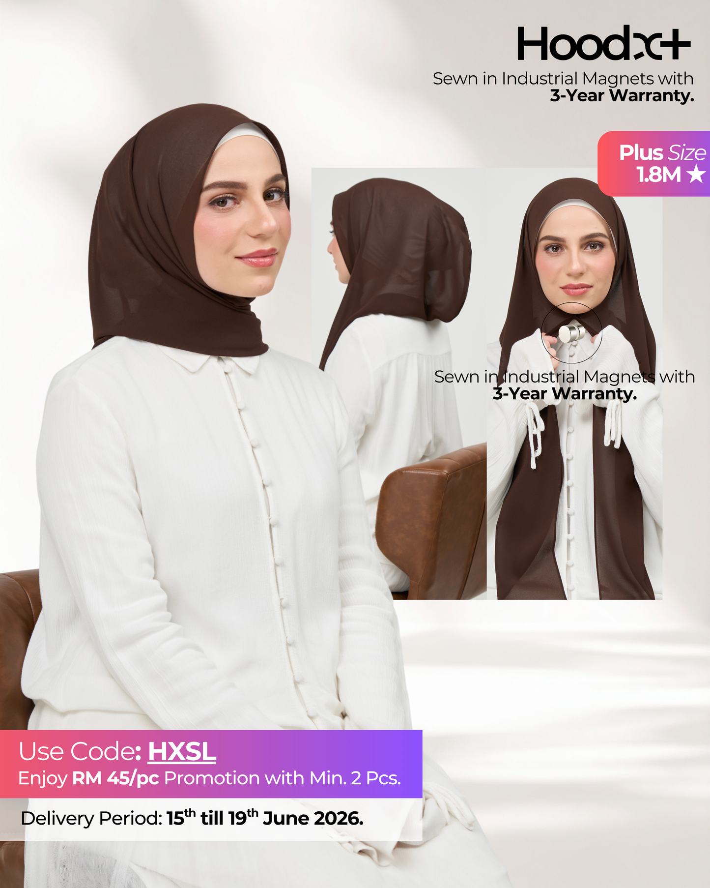 HoodX⁺Plus in Dark Brunette