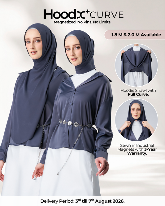 HoodX⁺Plus Curve in Dark Nimbus [Korean Chiffon]