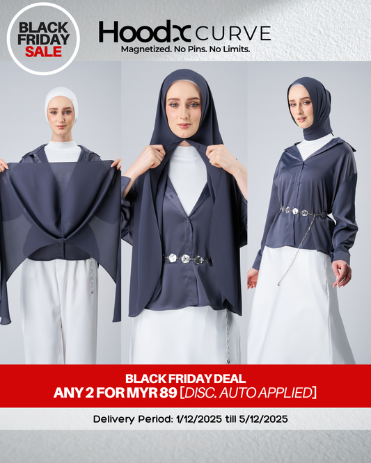 [BFS] HoodX Curve in Dark Nimbus [Korean Chiffon]