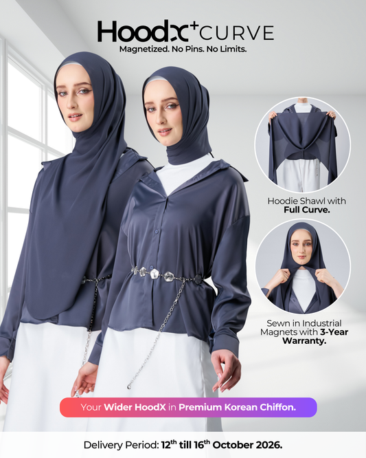 HoodX⁺Plus Curve in Dark Nimbus [Korean Chiffon]