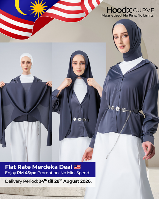 HoodX Curve in Dark Nimbus [Korean Chiffon]