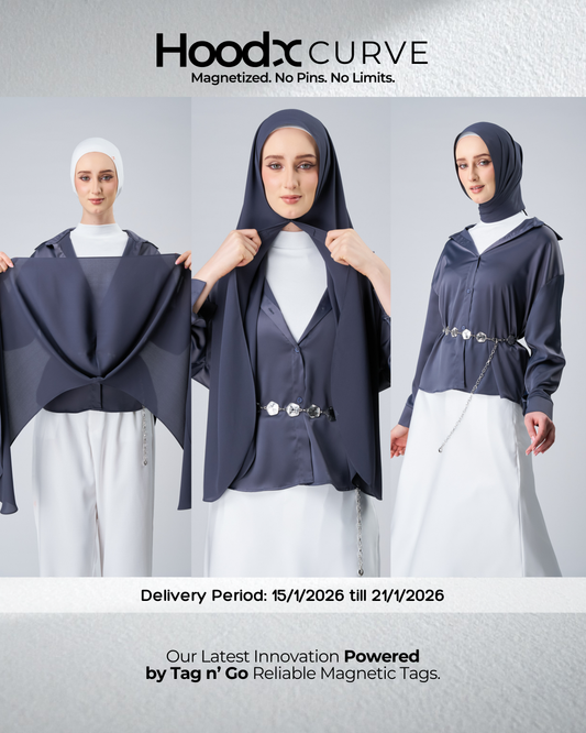 HoodX Curve in Dark Nimbus [Korean Chiffon]