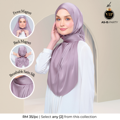 [As-Is] Instant Tag n' Go Shawl l Satin Silk in Thistle 2.0