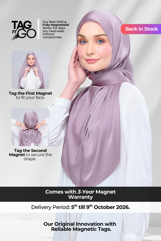 Instant Tag n' Go Shawl | Satin Silk in Thistle 2.0