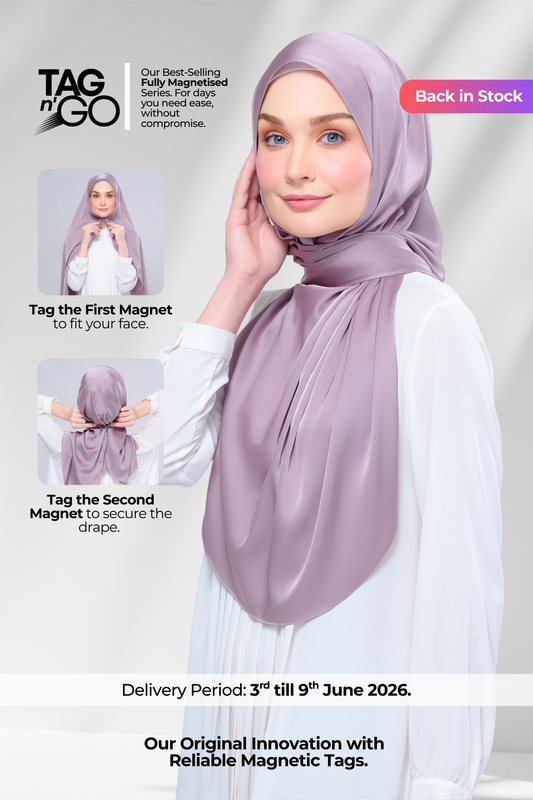 Instant Tag n' Go Shawl | Satin Silk in Thistle 2.0