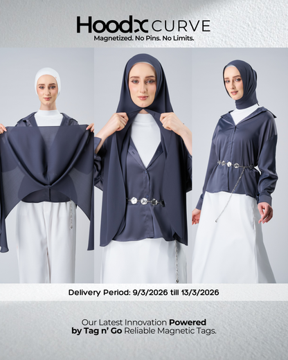 HoodX Curve in Dark Nimbus [Korean Chiffon]