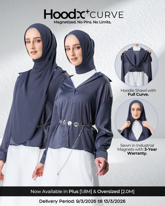 HoodX⁺Plus Curve in Dark Nimbus [Korean Chiffon]