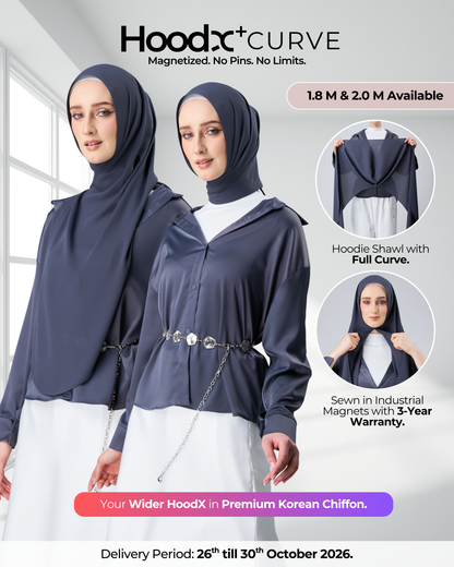 HoodX⁺Plus Curve in Dark Nimbus [Korean Chiffon]