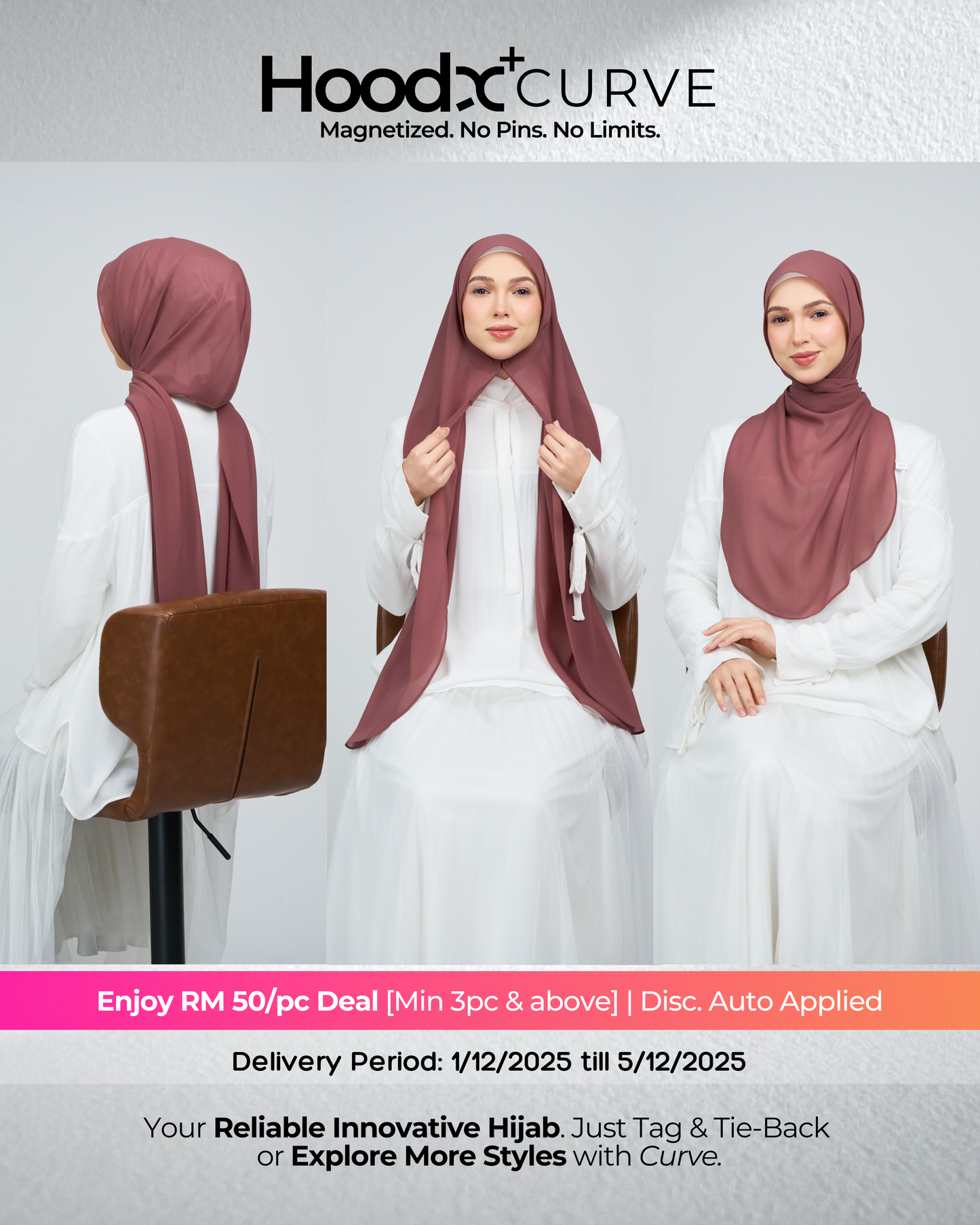 HoodX⁺Plus Curve in Deep Amber