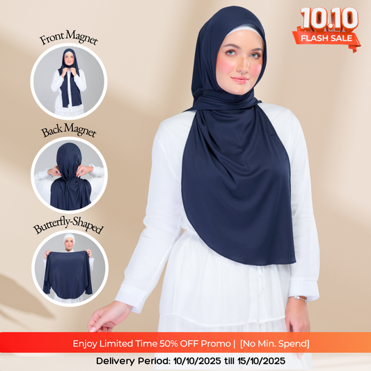 Instant Tag n' Go Butterfly | Ribbed Jersey in Deep Blue