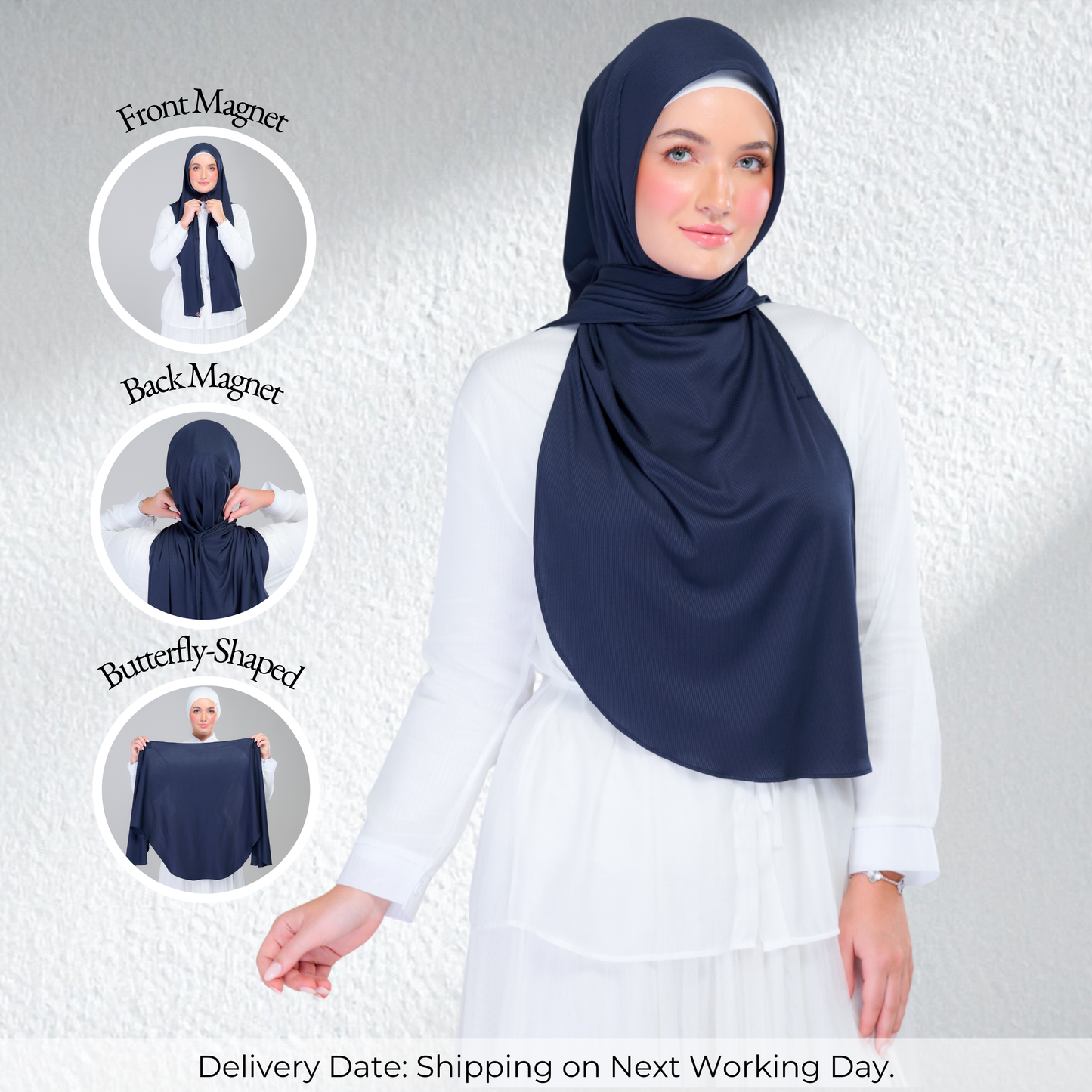 Instant Tag n' Go Butterfly | Ribbed Jersey in Deep Blue