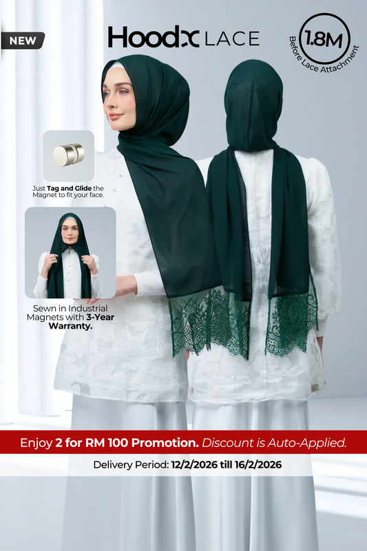 HoodX Lace in Deep Green