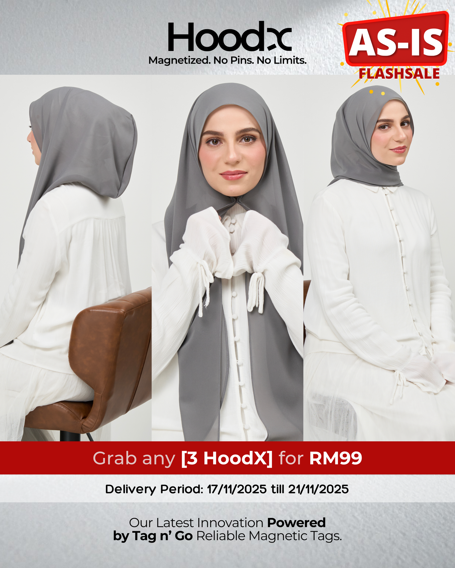 [As-Is] HoodX in Deep Grey