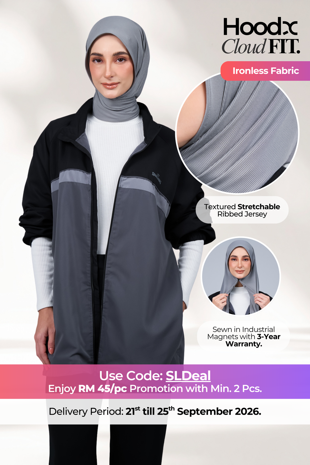 HoodX CloudFit in Deep Grey