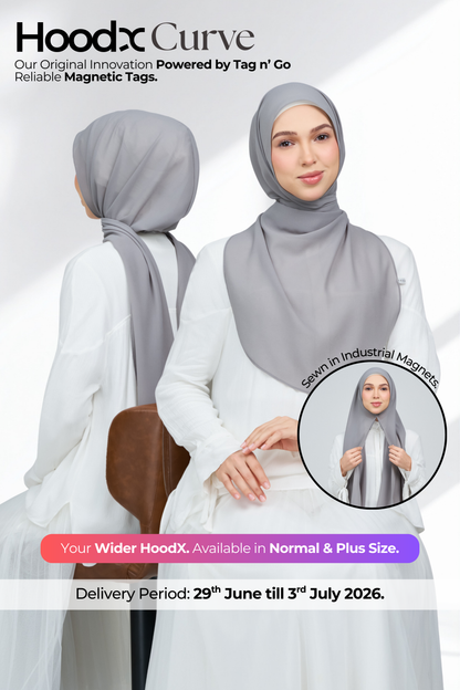 HoodX Curve in Deep Grey