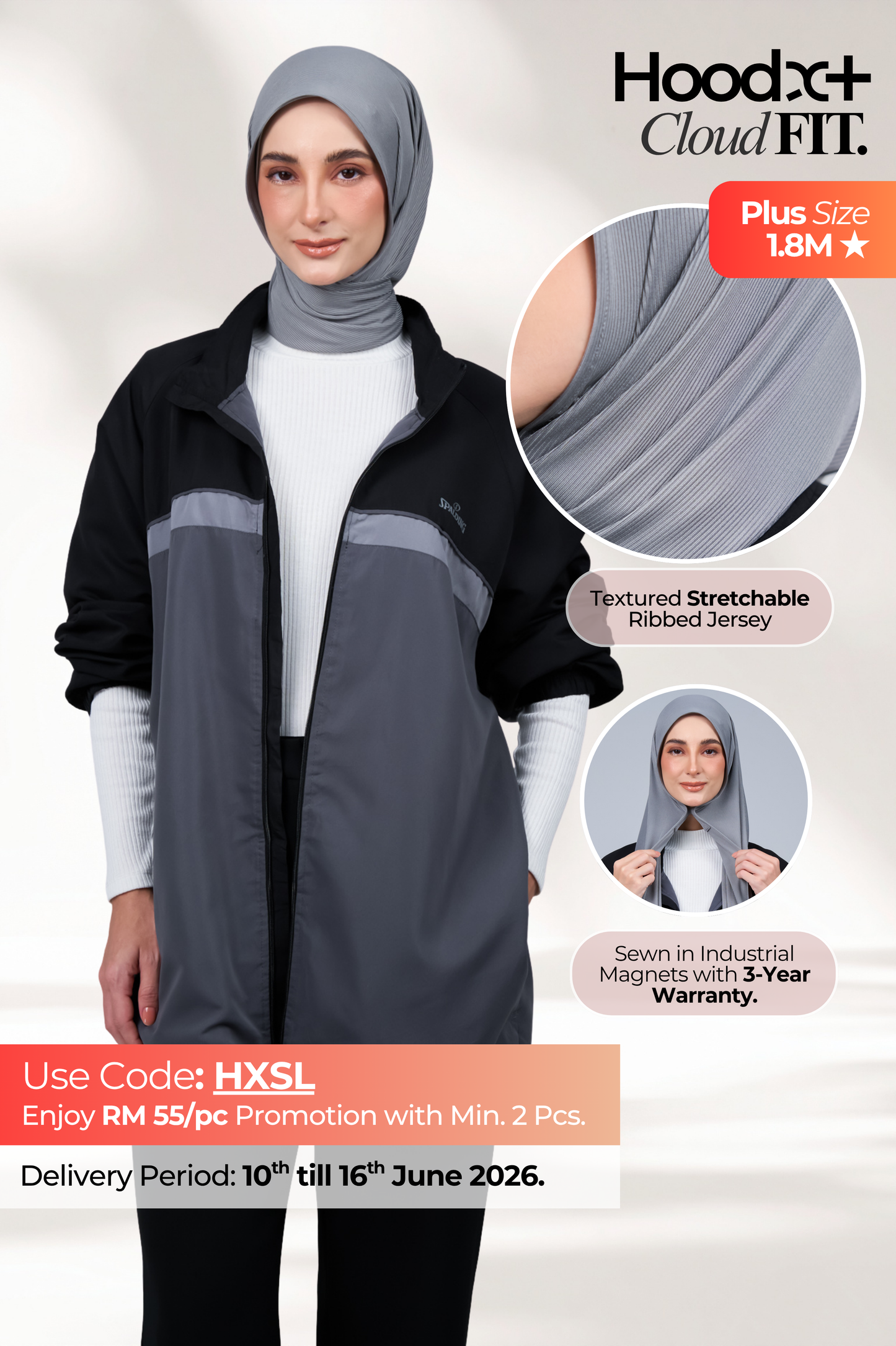 HoodX+ CloudFit in Deep Grey