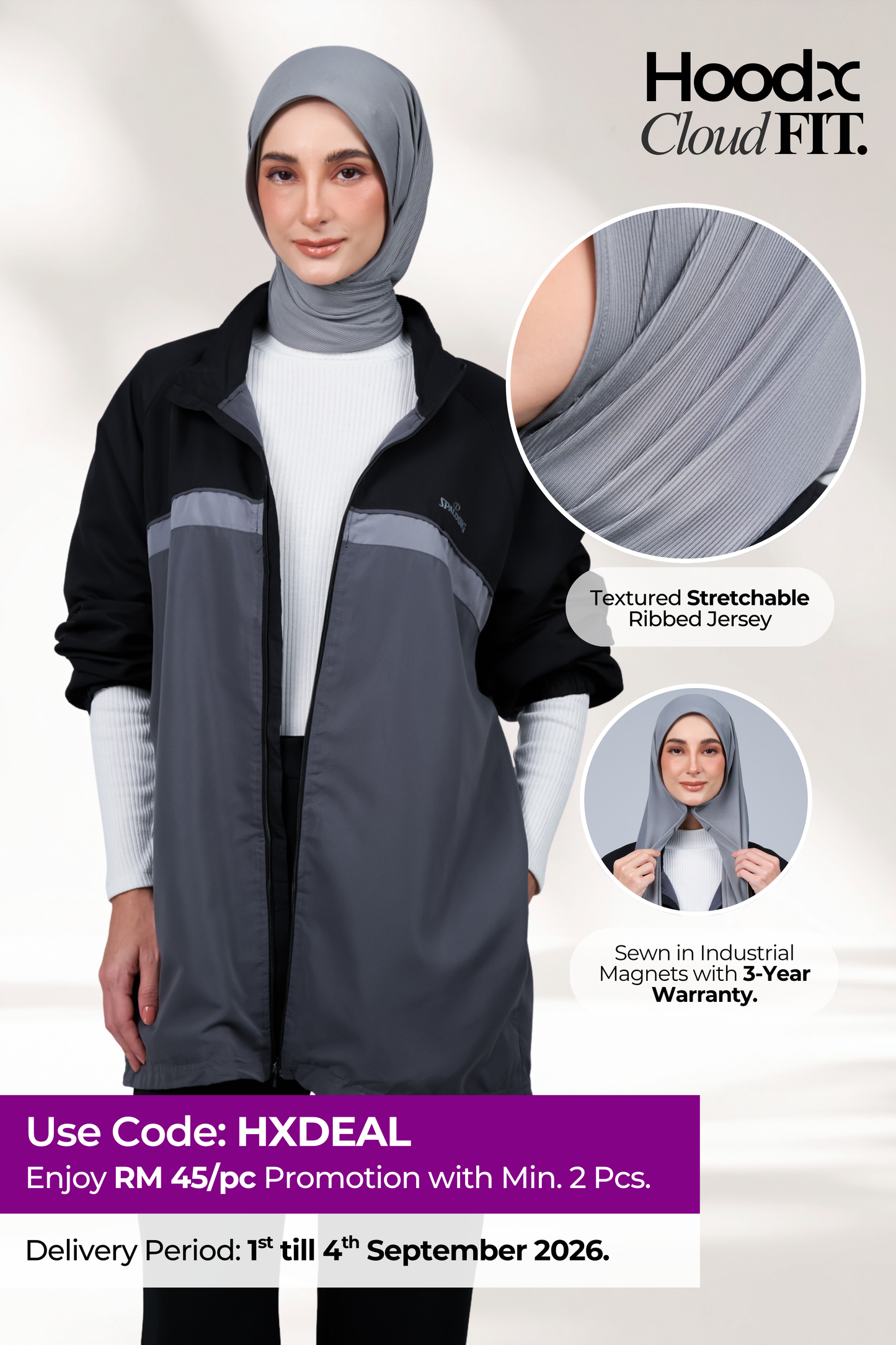 HoodX CloudFit in Deep Grey