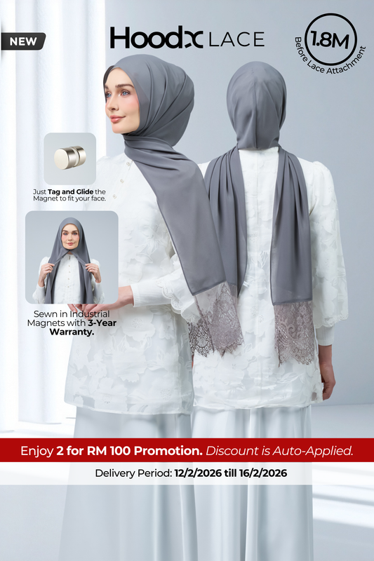 HoodX Lace in Deep Grey