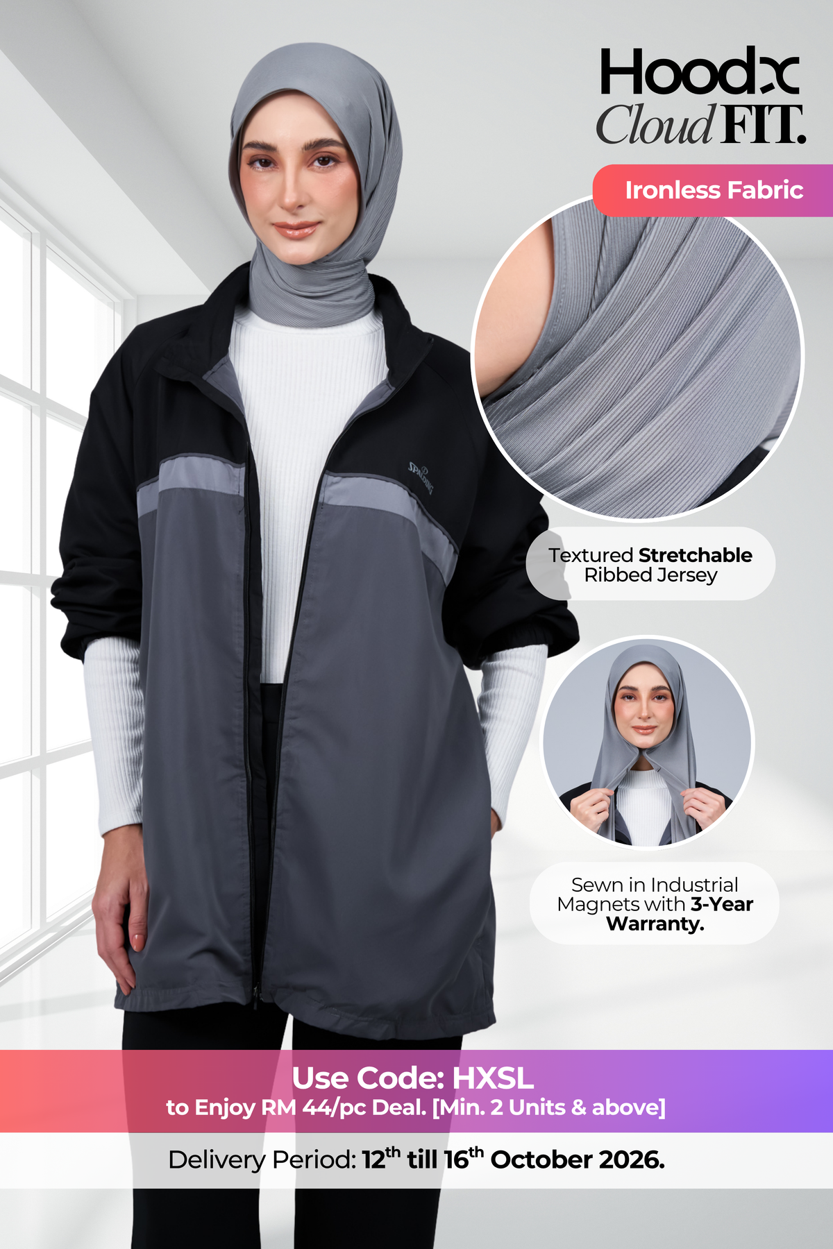 HoodX CloudFit in Deep Grey
