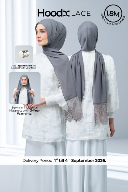 HoodX Lace in Deep Grey