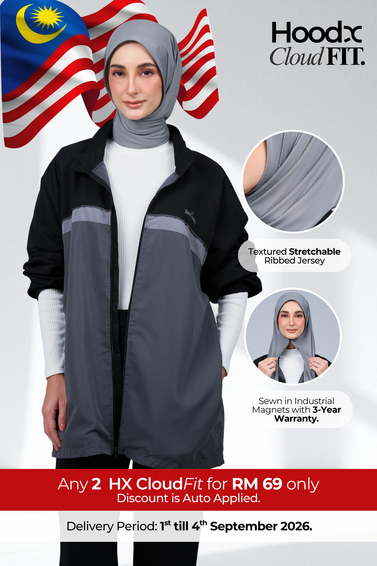 [SLVIP] HoodX CloudFit in Deep Grey