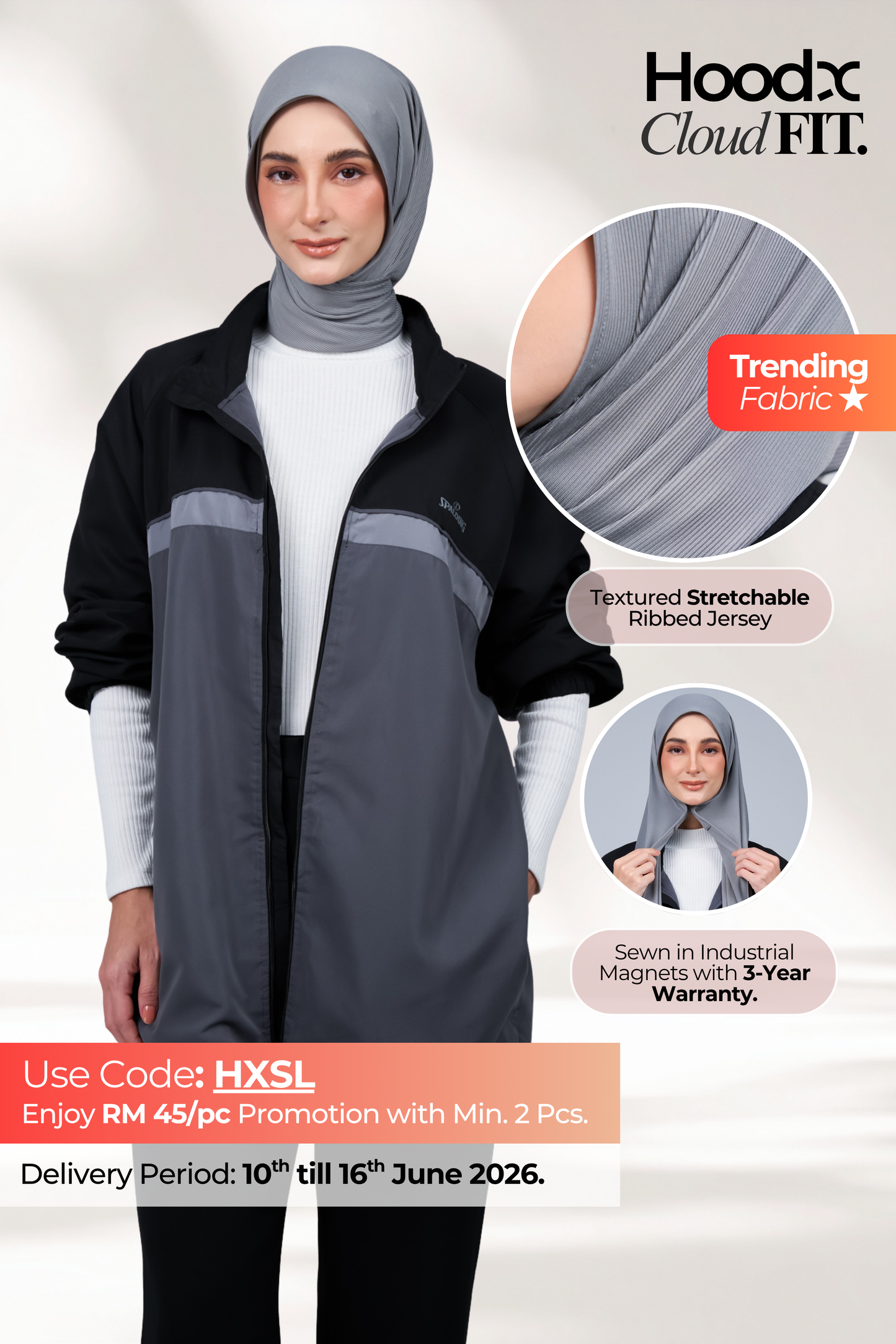 HoodX CloudFit in Deep Grey