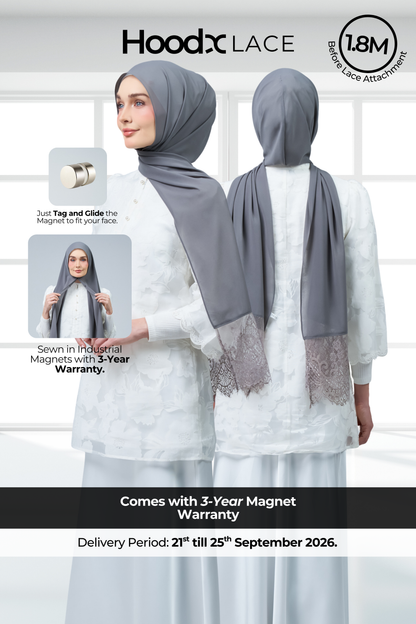 HoodX Lace in Deep Grey