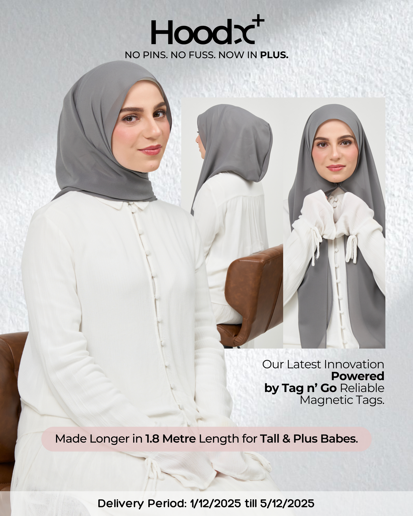 HoodX⁺Plus in Deep Grey