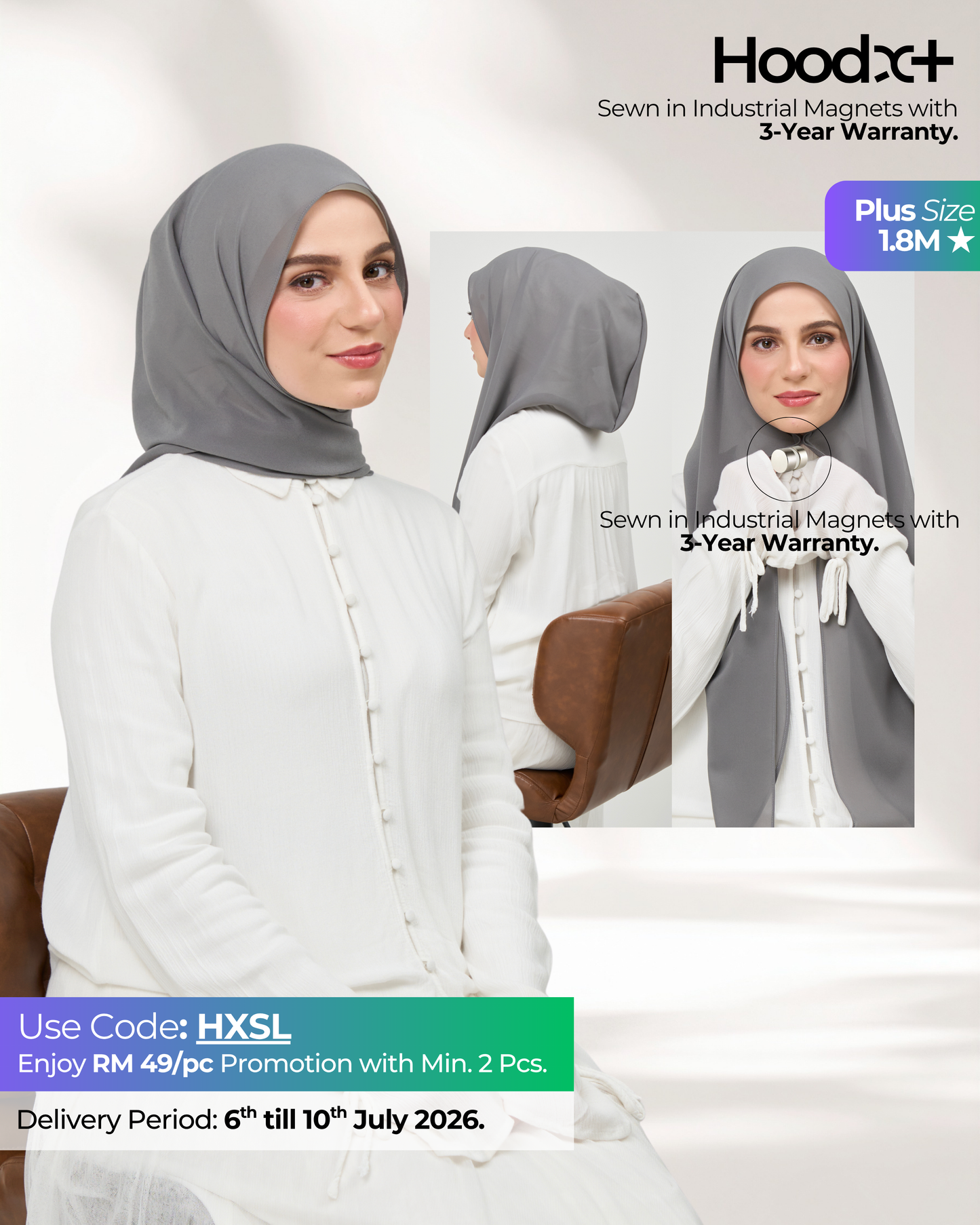 HoodX⁺Plus in Deep Grey