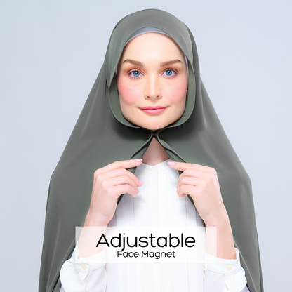 [As-Is] Instant Tag n' Go Shawl l Chiffon Silk in Deep Pine
