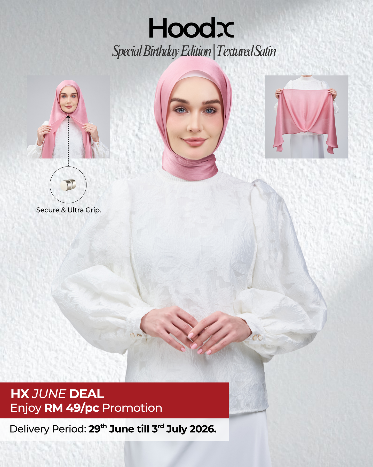 HoodX B.E in Deep Pink