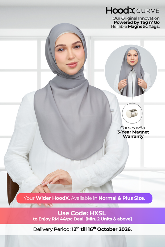 HoodX Curve in Deep Grey