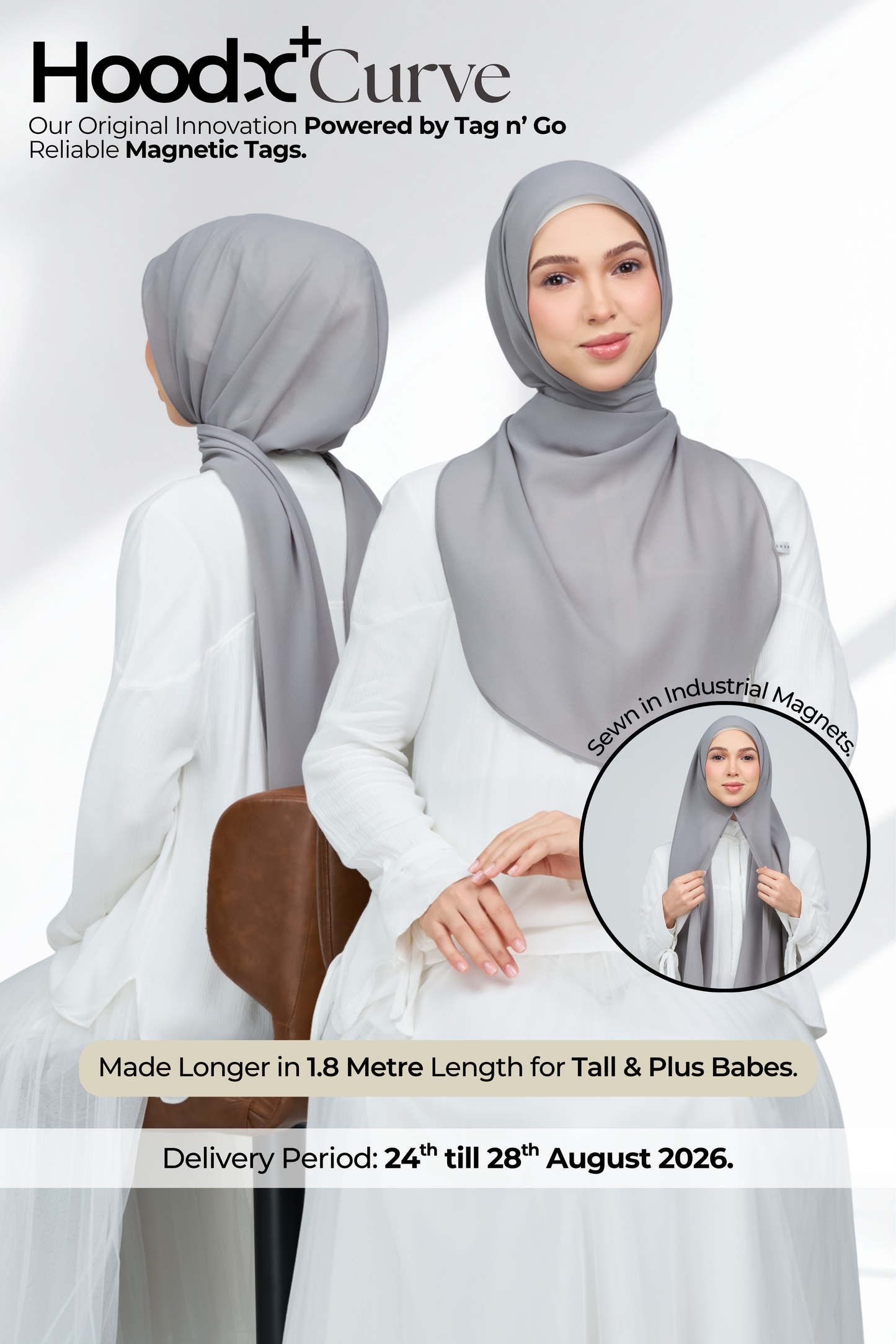 HoodX Curve in Deep Grey