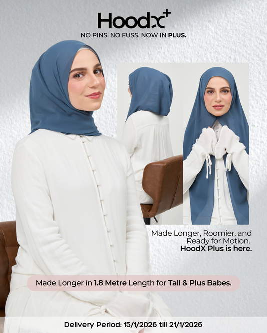 HoodX⁺Plus in Denim Blue