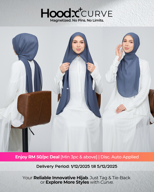 HoodX⁺Plus Curve in Denim Blue