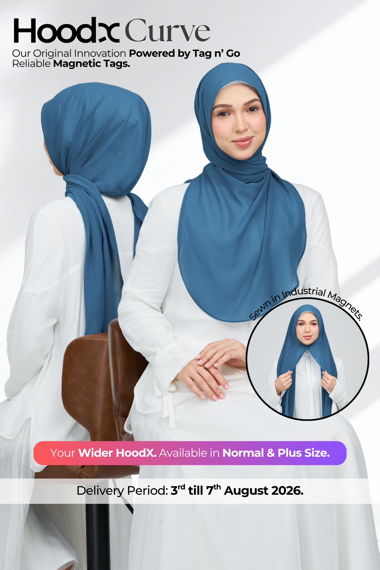 HoodX Curve in Teal Blue