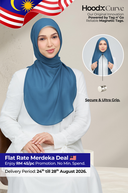 HoodX Curve in Teal Blue