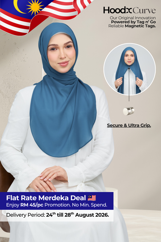 HoodX Curve in Teal Blue
