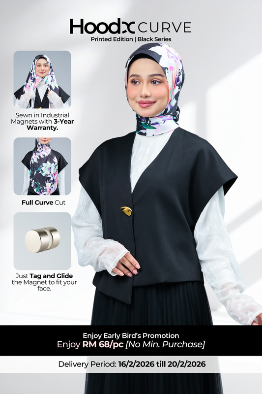 HoodX Curve Printed in Dream Noir