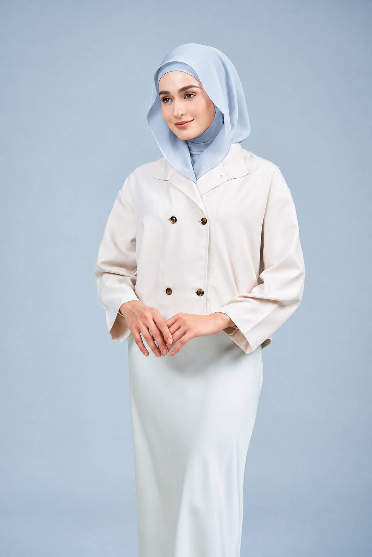 HoodXpress | Cotton Linen in Dusty Blue