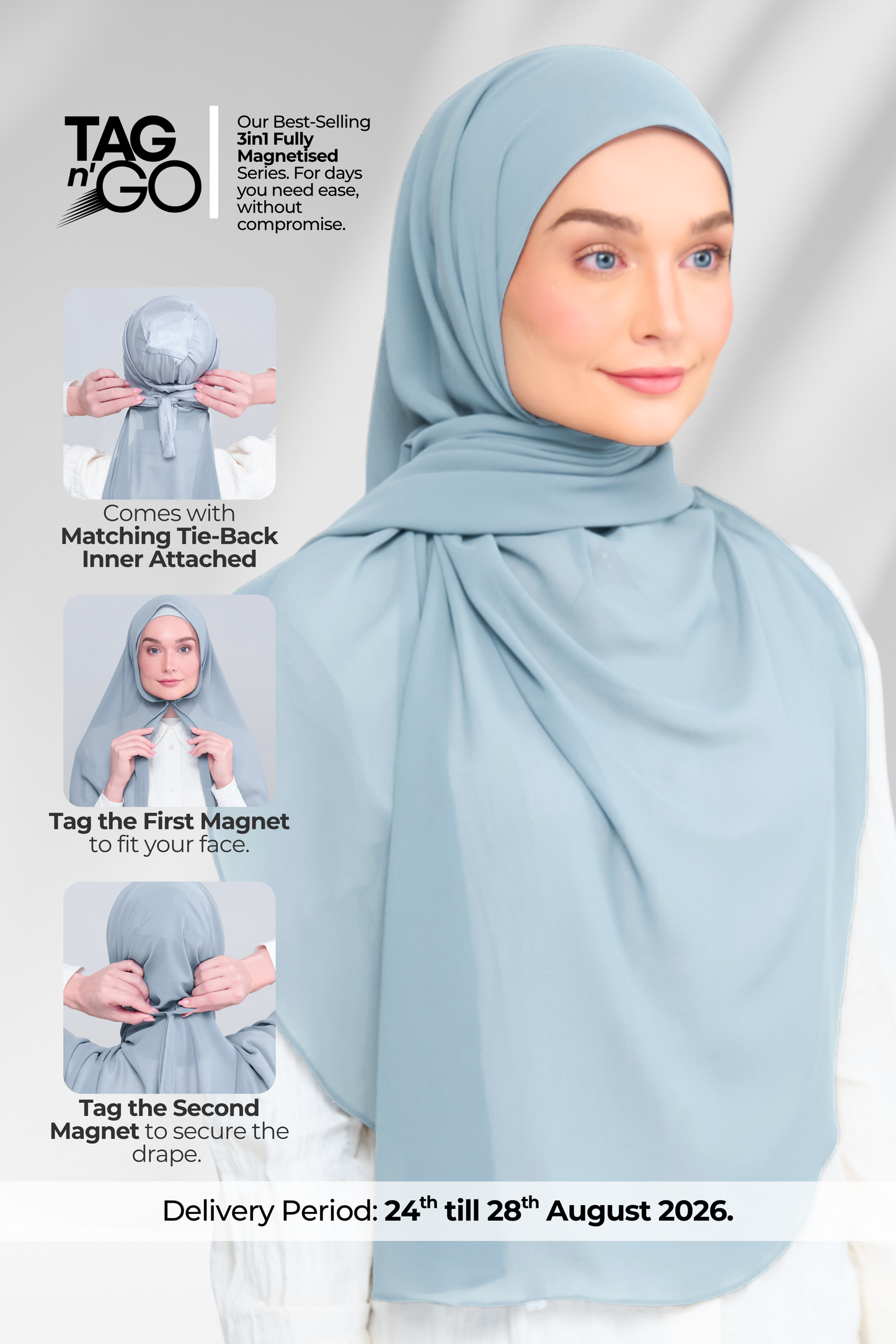3IN1 Instant Faith Tag n' Go in Dusty Blue
