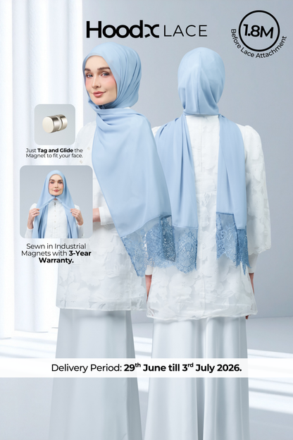 HoodX Lace in Dusty Blue