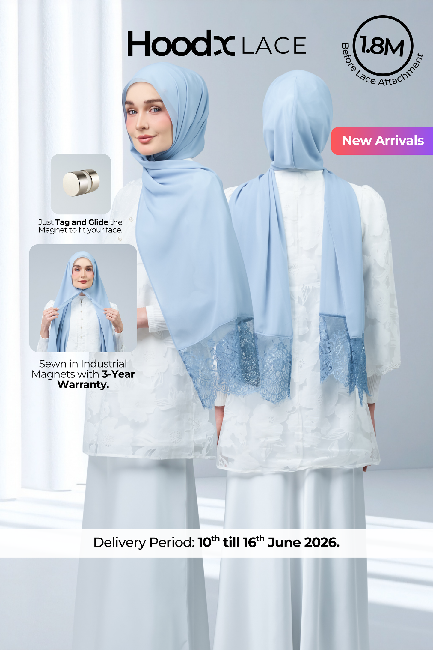HoodX Lace in Dusty Blue
