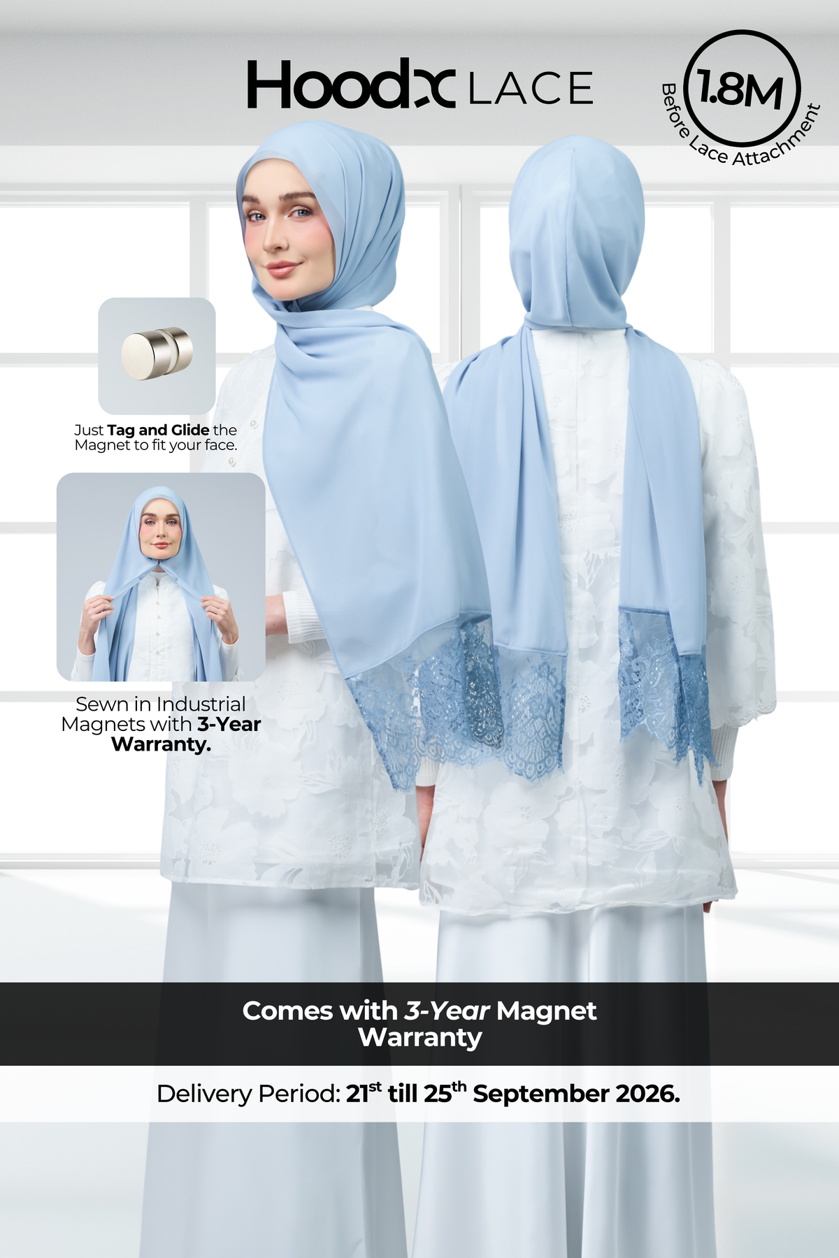 HoodX Lace in Dusty Blue