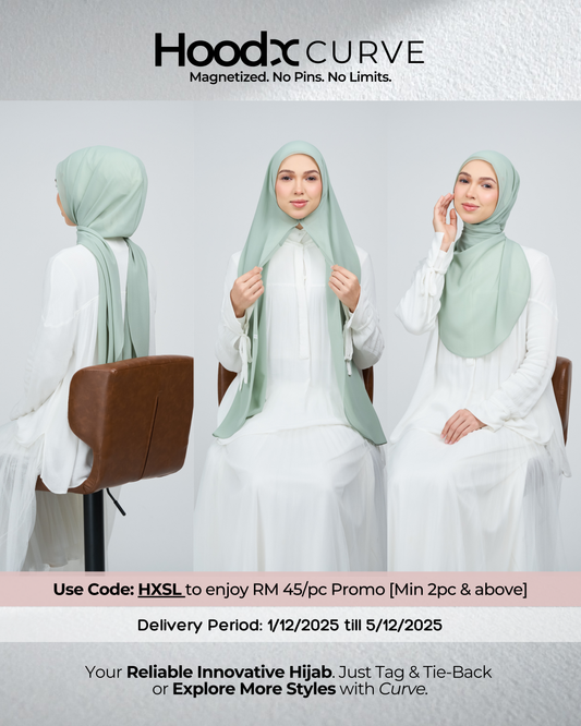 HoodX Curve in Dusty Green