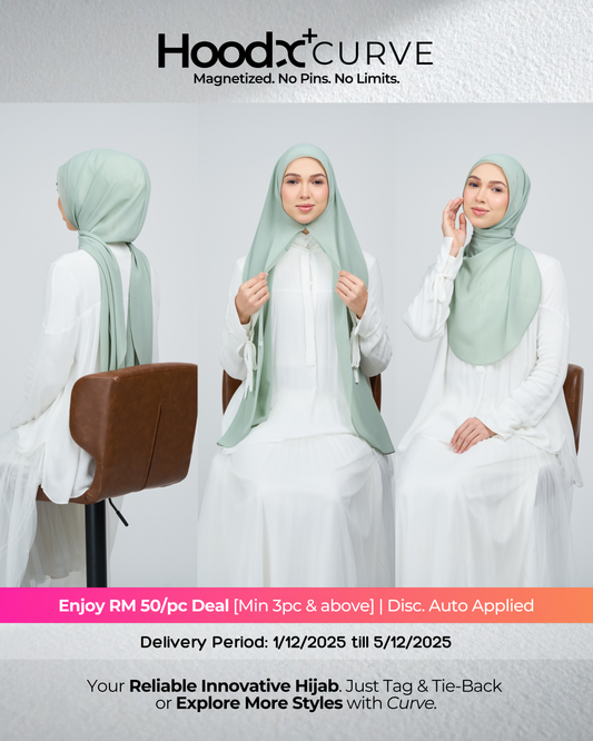 HoodX⁺Plus Curve in Dusty Green