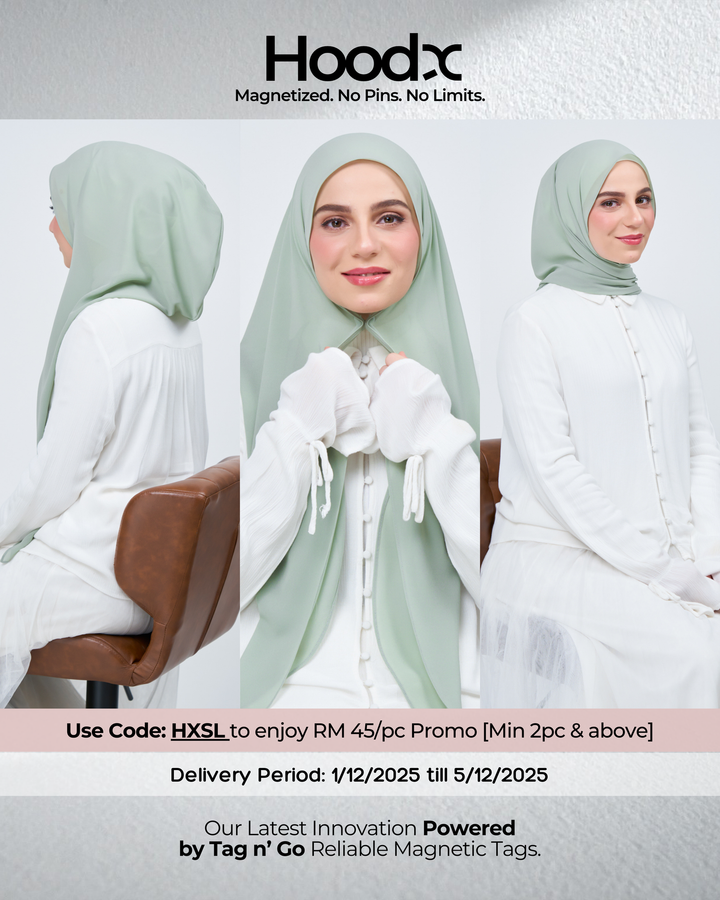 HoodX in Dusty Green