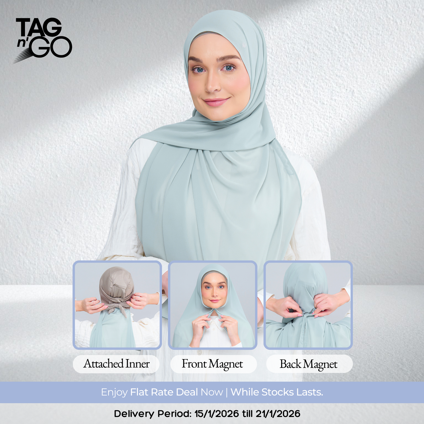 3IN1 Instant Faith Tag n' Go in Dusty Green