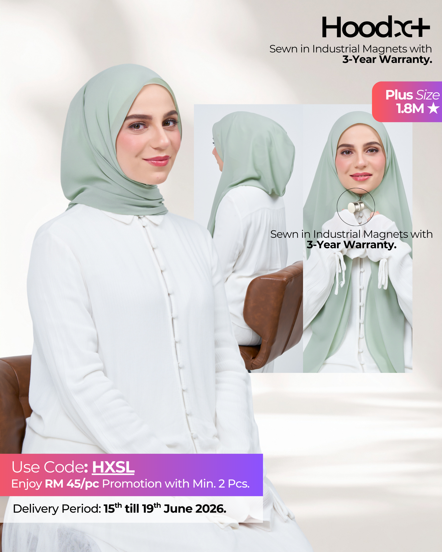 HoodX⁺Plus in Dusty Green